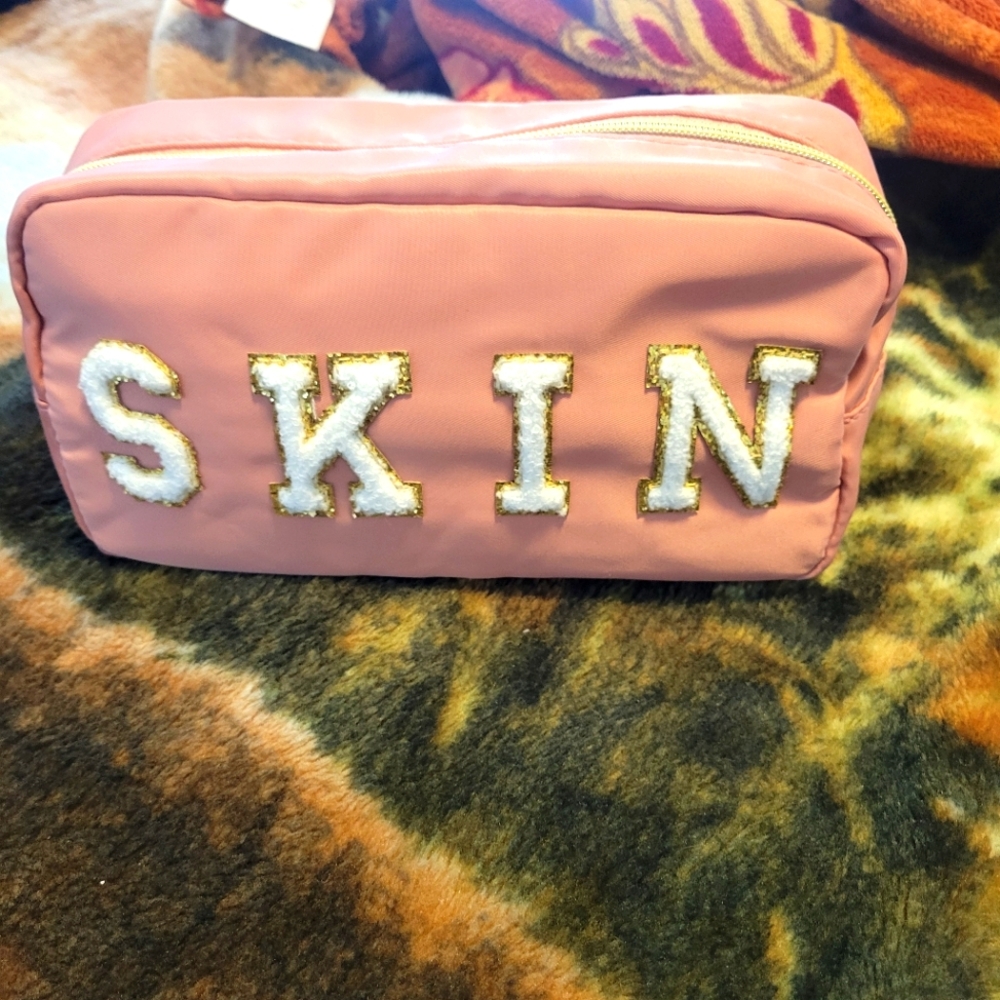 SKIN Pink Cosmetic Bag. NWOT